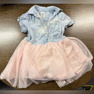 OshKosh B'gosh Denim and Pink Tulle Dress